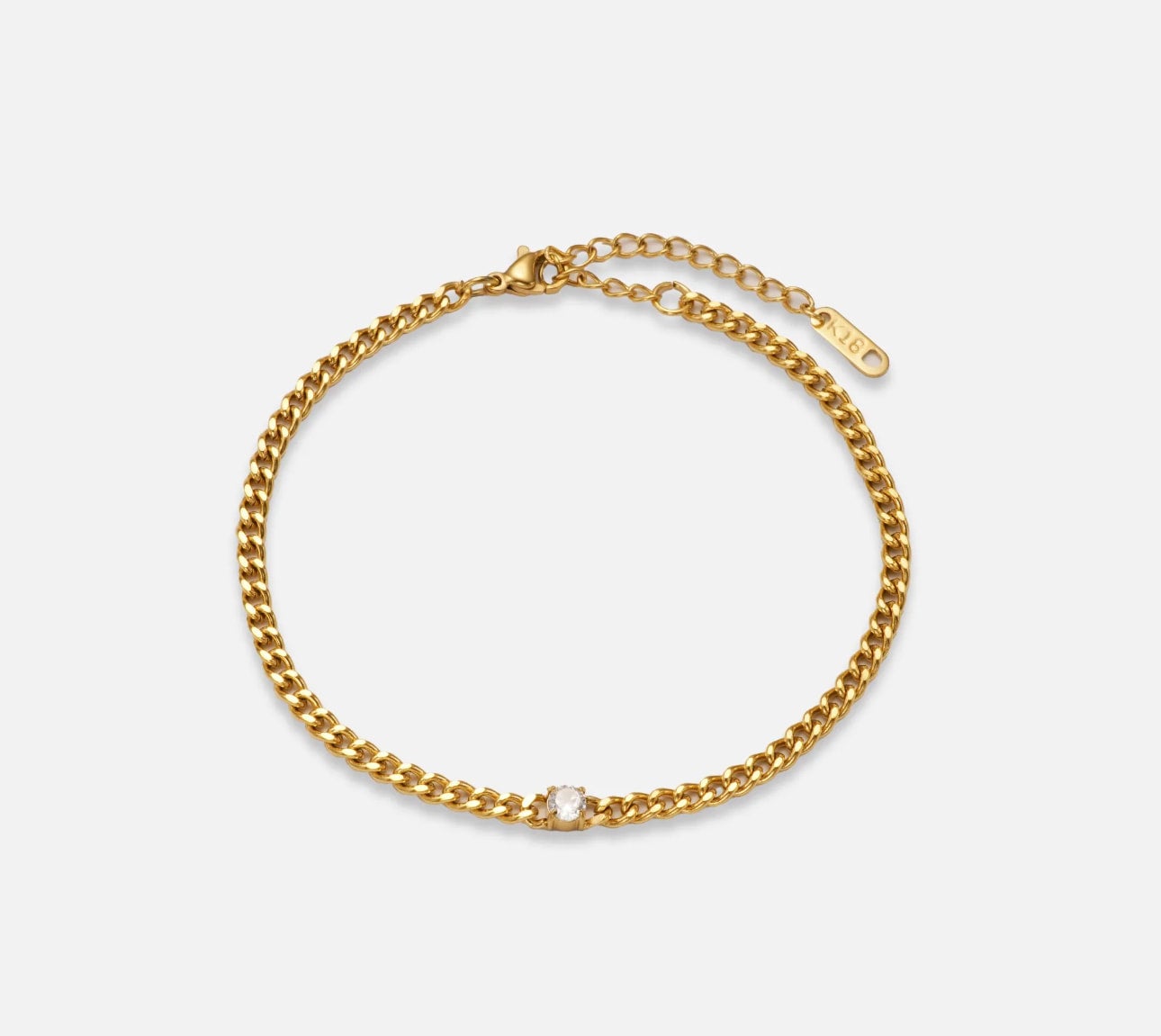 Gold cuban anklet on sale
