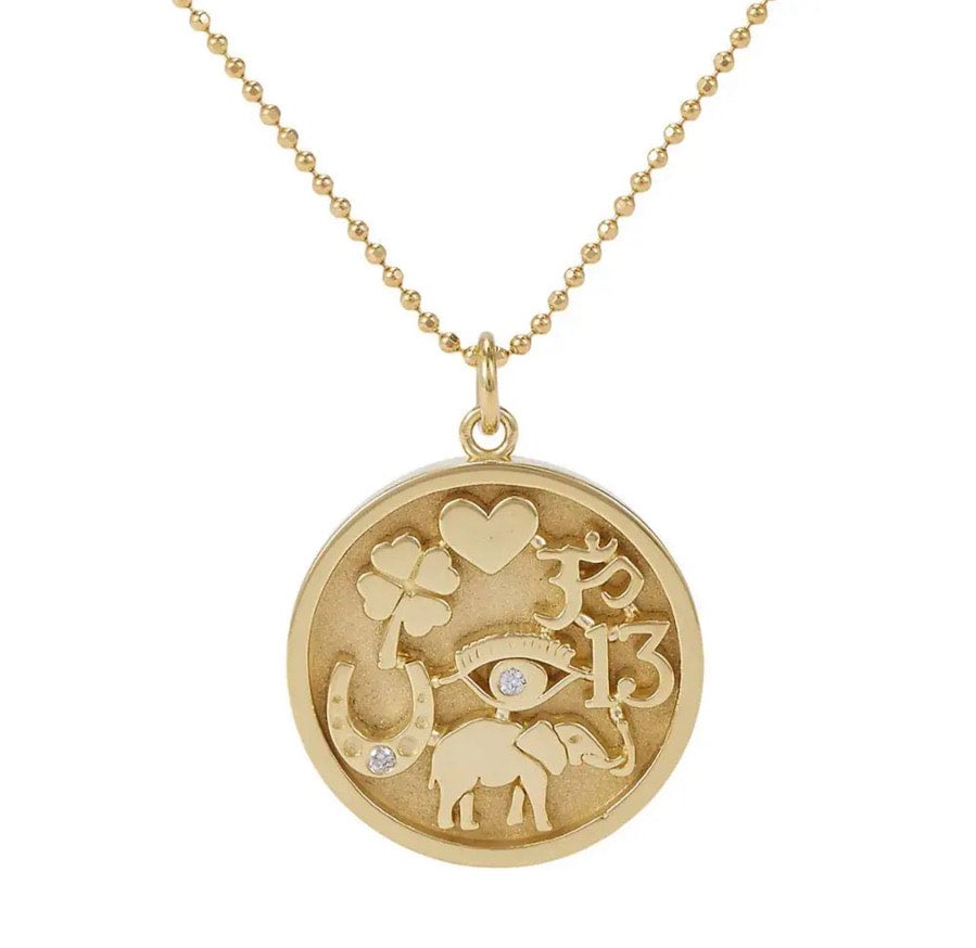 Lucky goddess charms necklace sale